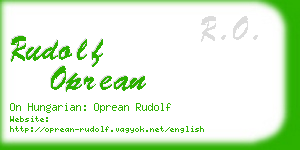 rudolf oprean business card